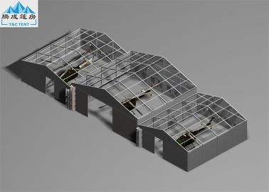 স্বচ্ছ 20x18 মি এবং 15x18 মি একটি ওয়্যারহাউস জন্য হোয়াইট পিভিসি দেয়াল সঙ্গে আকৃতি মার্কি তাঁবু / বিবাহ